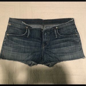 Rare Citizens of Humanity (CoH) Jean Cutt-off Shorts with Raw Waist Size: 28
